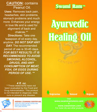 Load image into Gallery viewer, Ayurvedic Healing Oil 4oz -Removes Pains & Aligns Chakra Energy Points Naturally